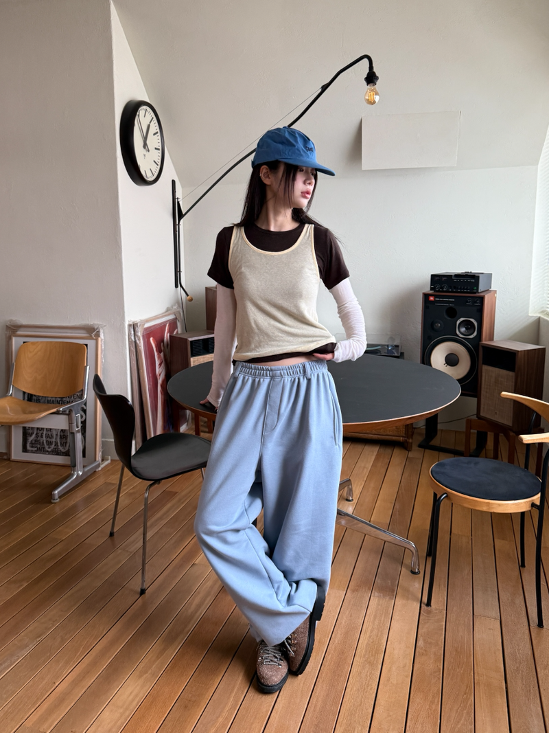 belted sweat pants