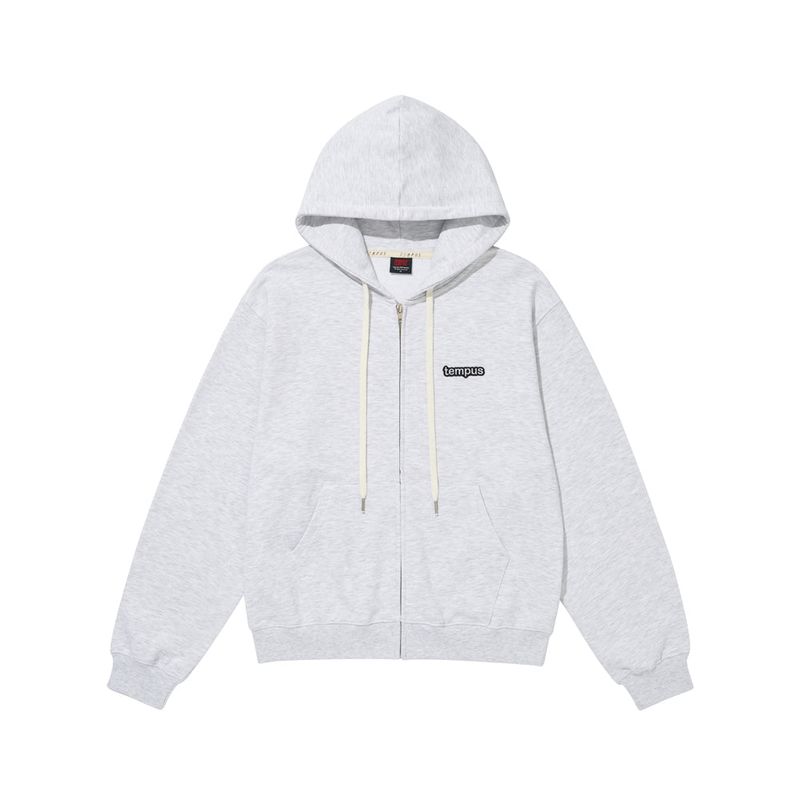 TEMPUSSTUDIO（テンプススタジオ）の「TEMPUS PATCH STANDARD HOOD ZIP-UP [WHITE MELANGE]（Tops）」
