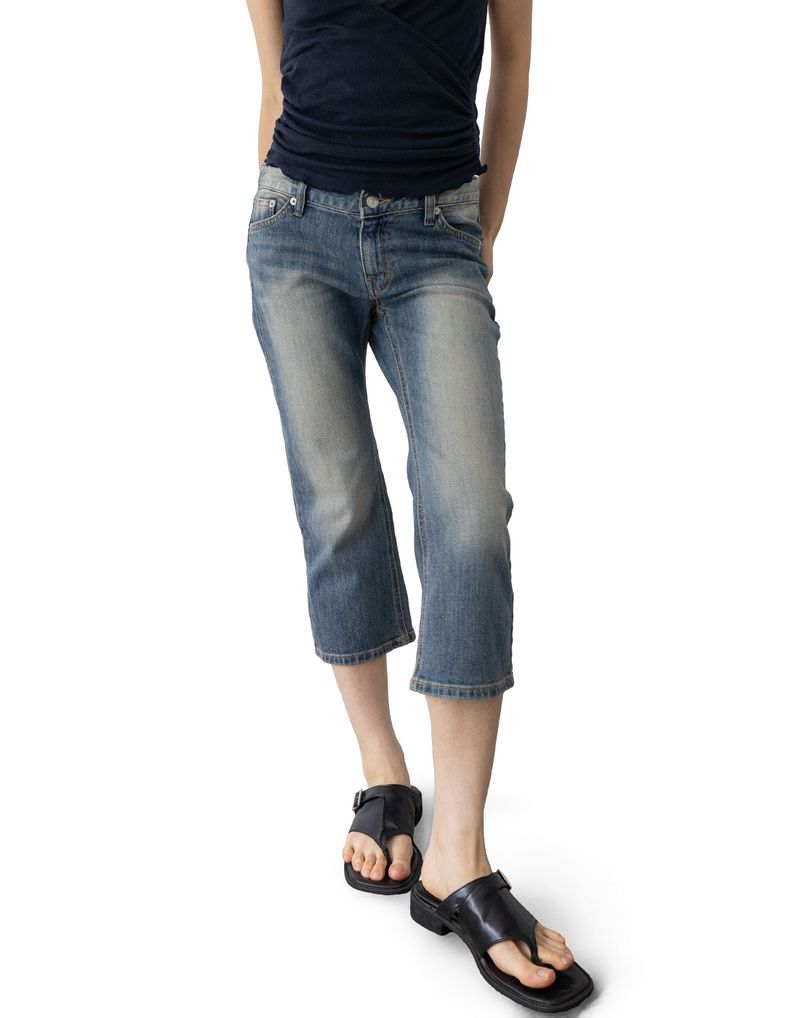 Vintage Capri Denim Pants (low-rise)