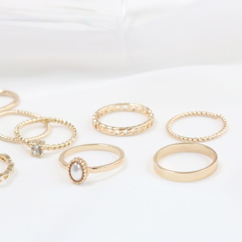 Royal Pearl Ring Set (2 color)