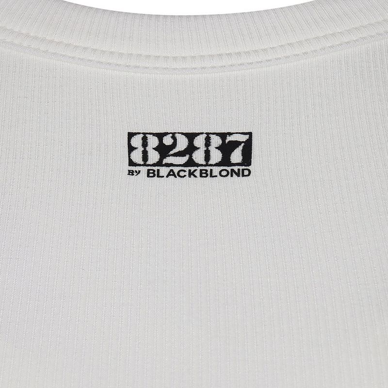 8287 Logo Crop Tank Top (White)