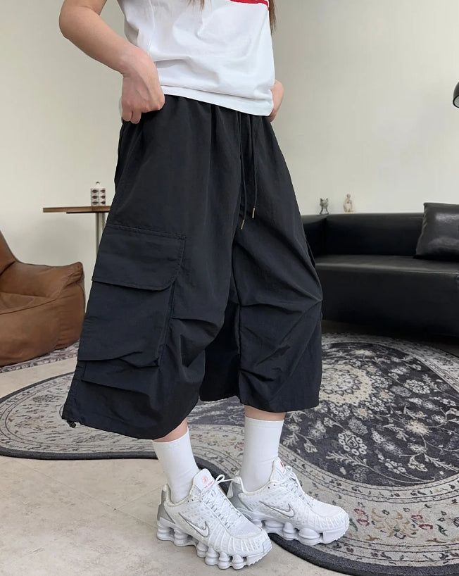 Edin Nylon Cargo Bermuda Pants