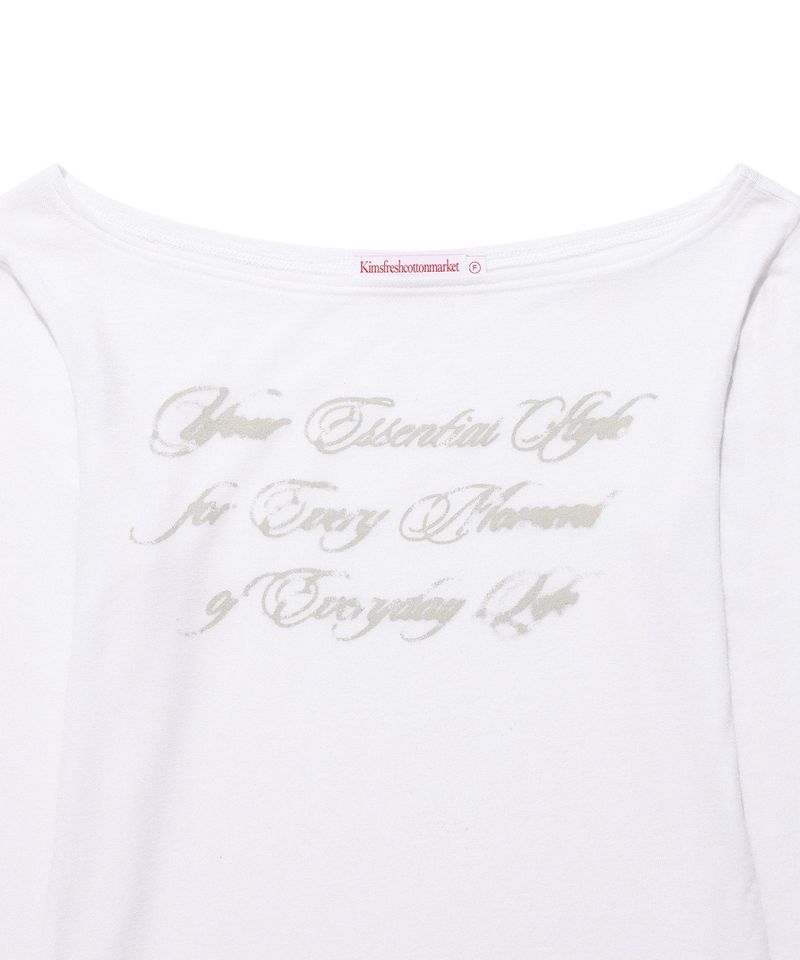Sheer Wool Tencel LS Tee White (KIB6MFT566A)