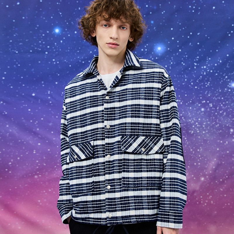 Padded check jacket