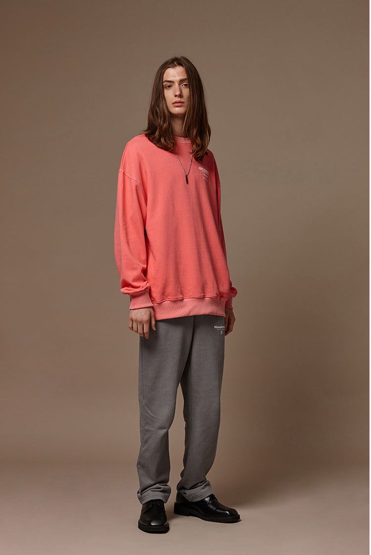 Pigment washed crewneck