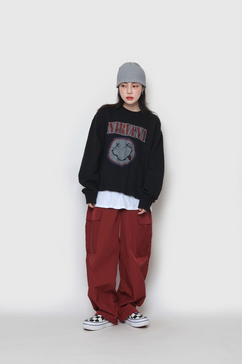 Smile Black Nirvana Sweatshirt