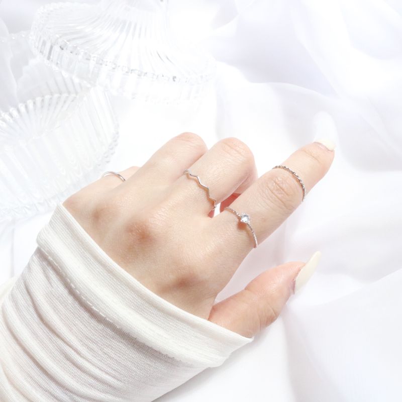 Daily layered ring 6 set (2 color)