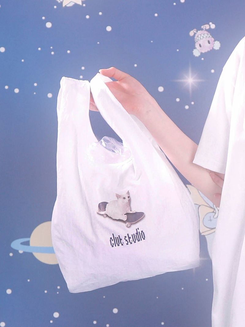 CLUT STUDIO（クラットスタジオ）の「0 8 skateboard cat eco bag（Bags）」