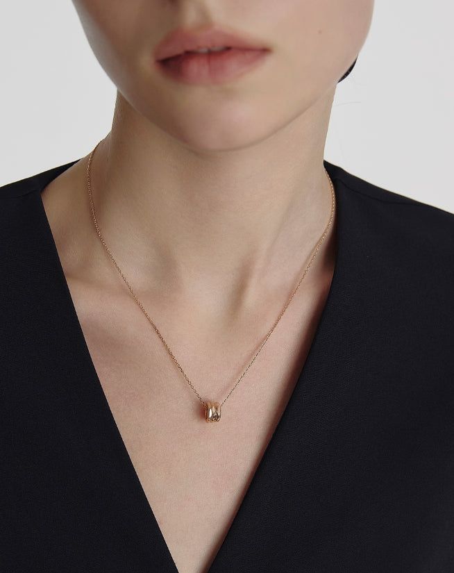 26SS★ Triple Silver Cutout Necklace S