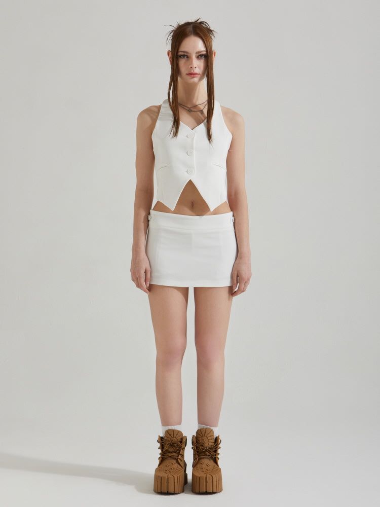 GATELESS（ゲートレス）の「STRAP MINI SKIRT（Skirts）」