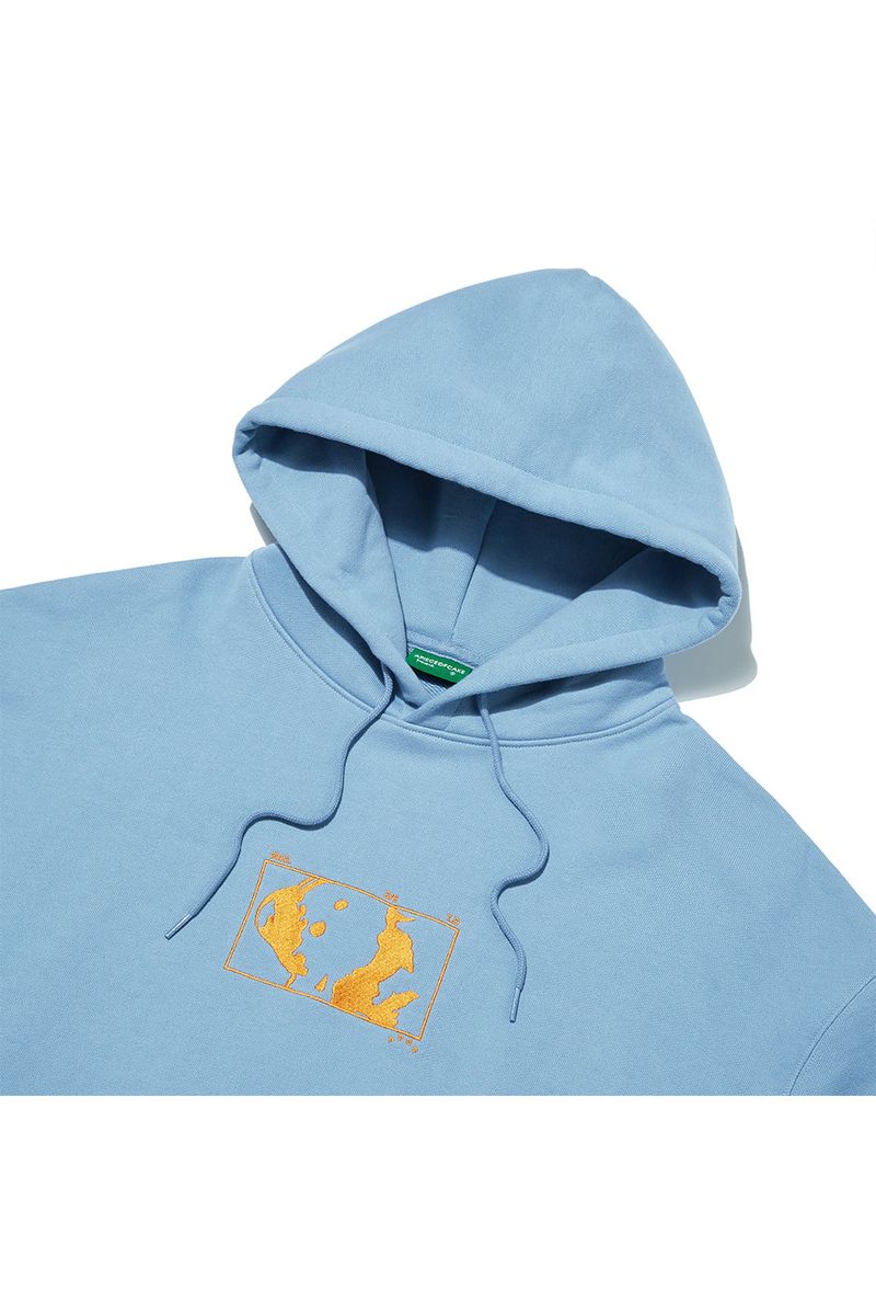 Square Graphic Hoodie_Blue Bell