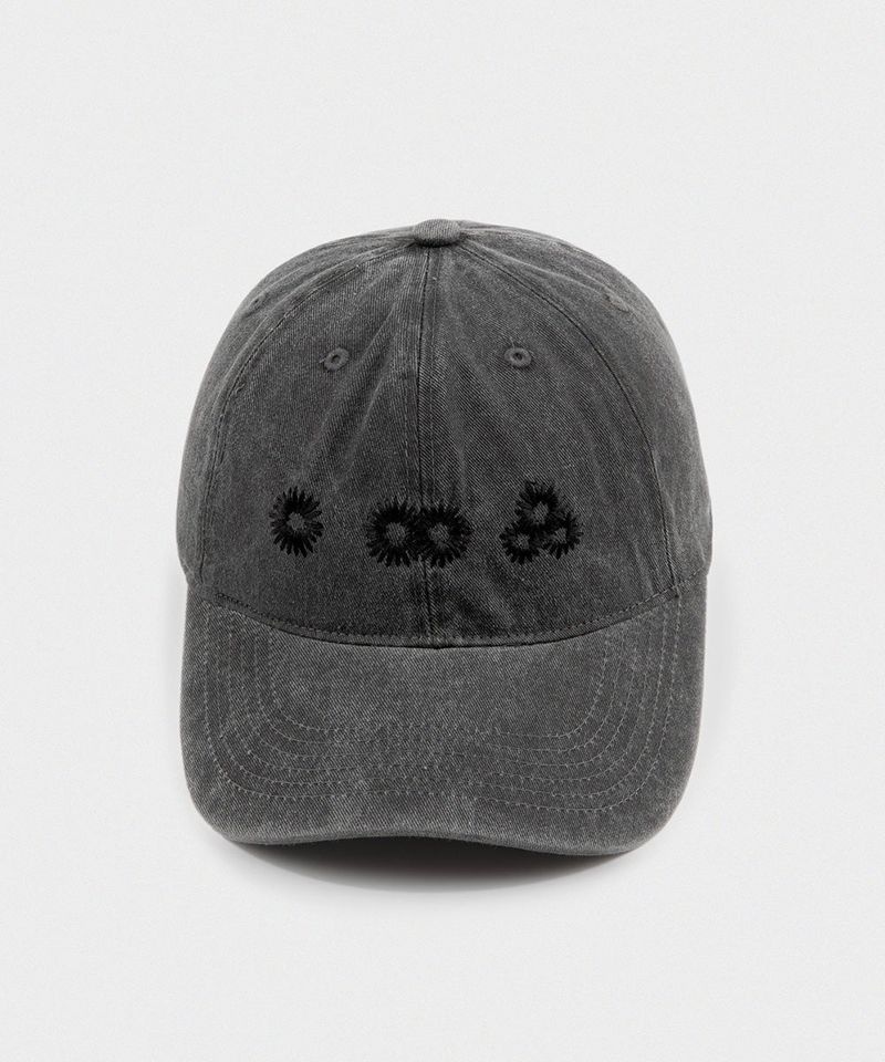 Newvy Logo Peach Ball Cap (CHARCOAL)