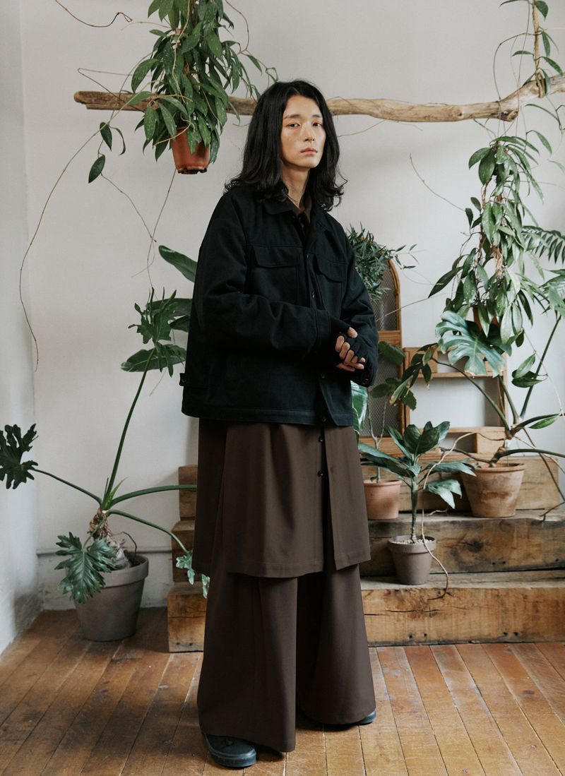 unisex suede jacket black