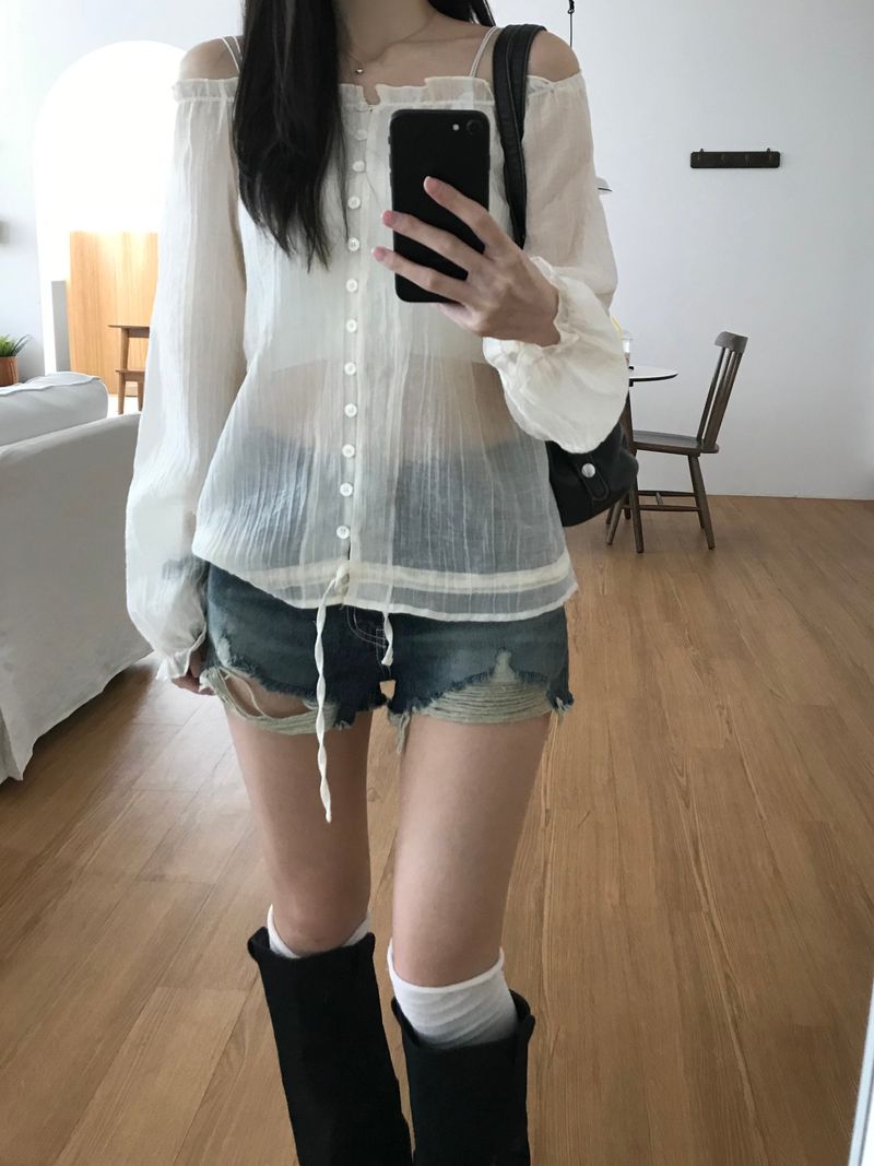 Salty Off-Shoulder Blouse (2 colors)