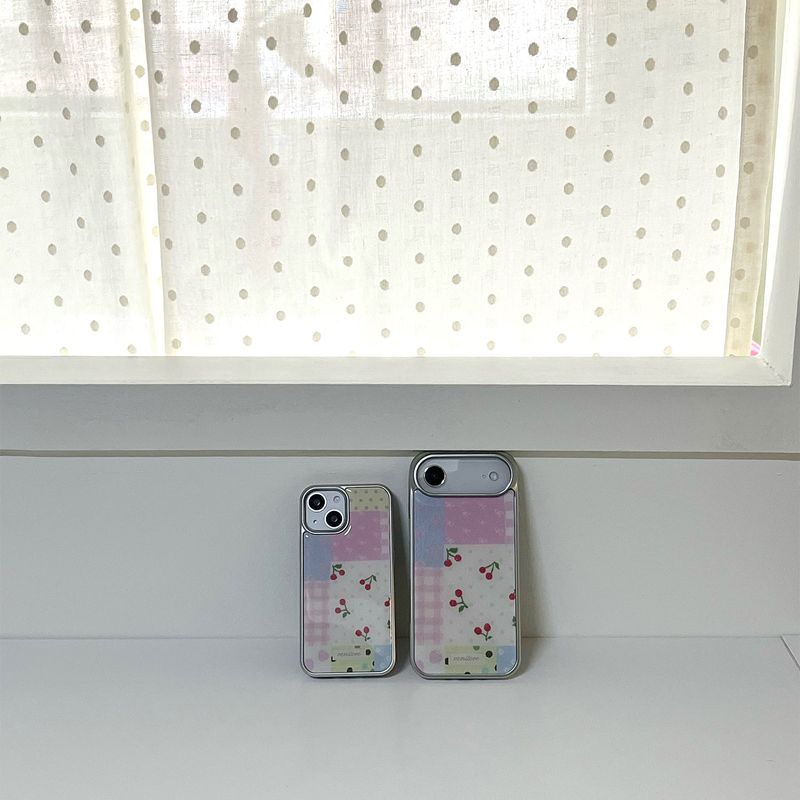 [MADE][Glass Silver Bumper Case]  Knit Patchwork Case ⋆ patch