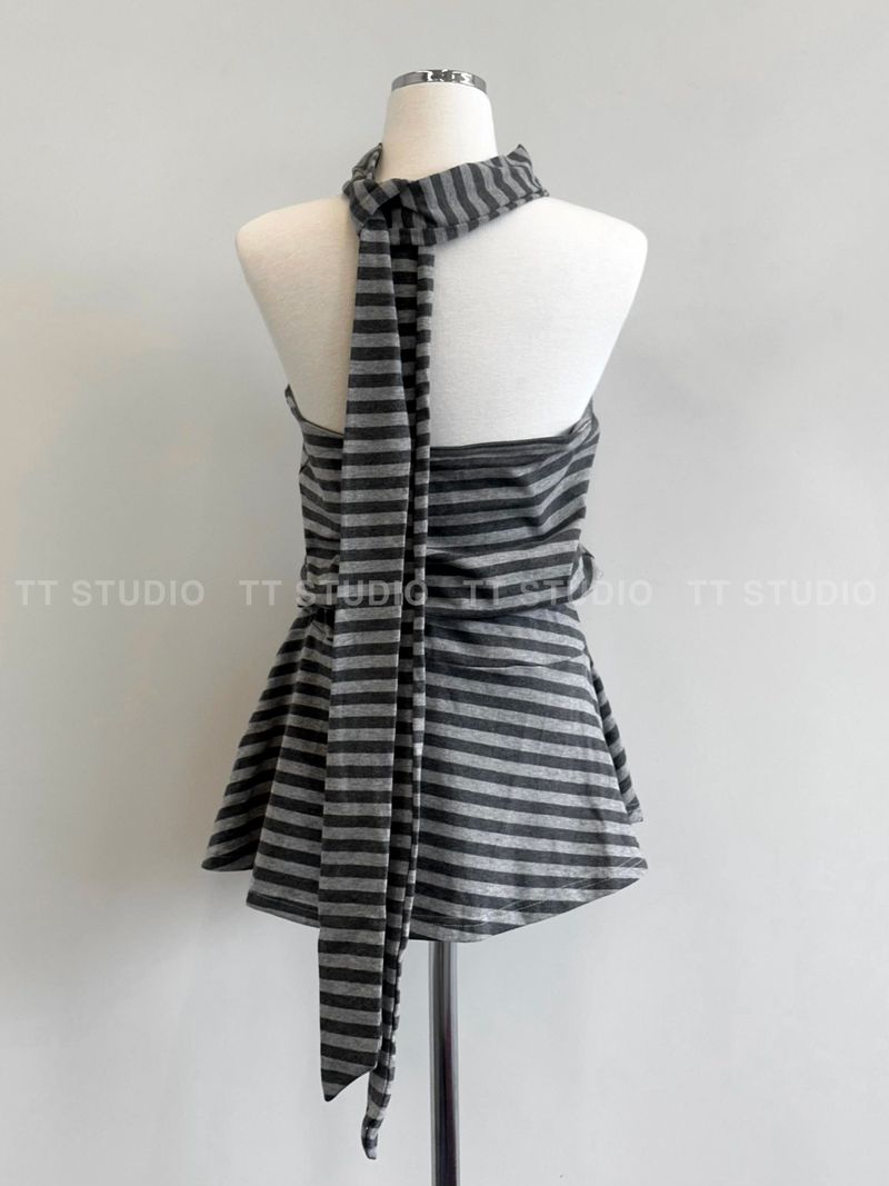 Backless mini dress top