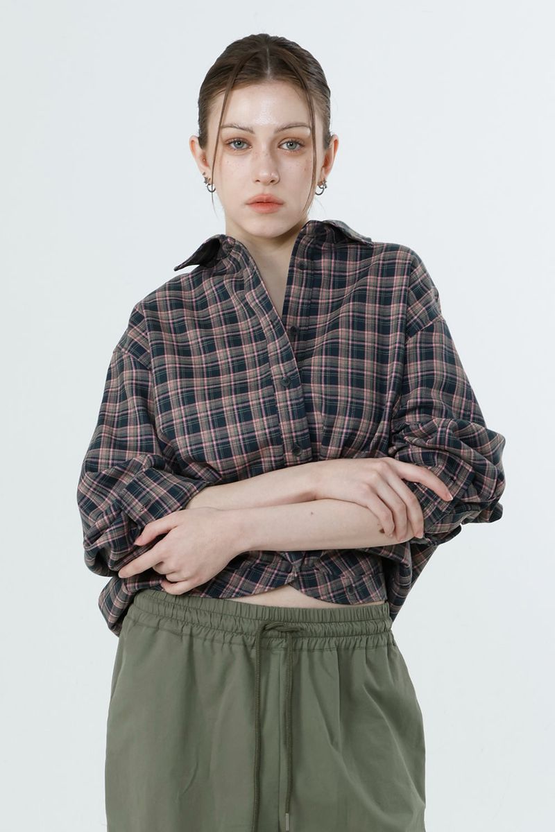 CURVE CHECK TOP_PINK