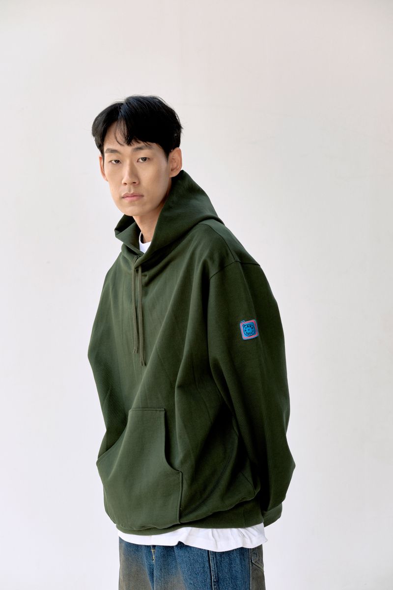 ALARM OVERFIT HOODIE GREEN_UNISEX