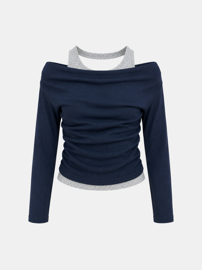 Elena Layered Off Shoulder Tee