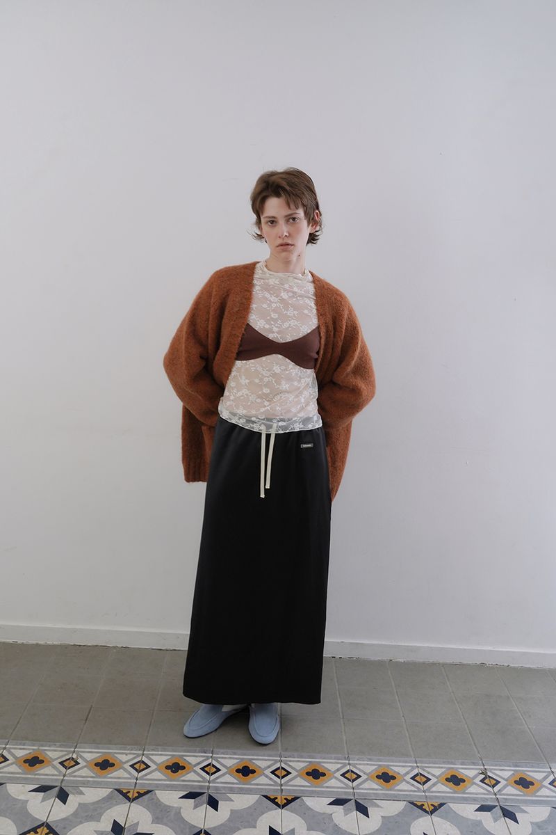 Softy alpaca cardigan_orange