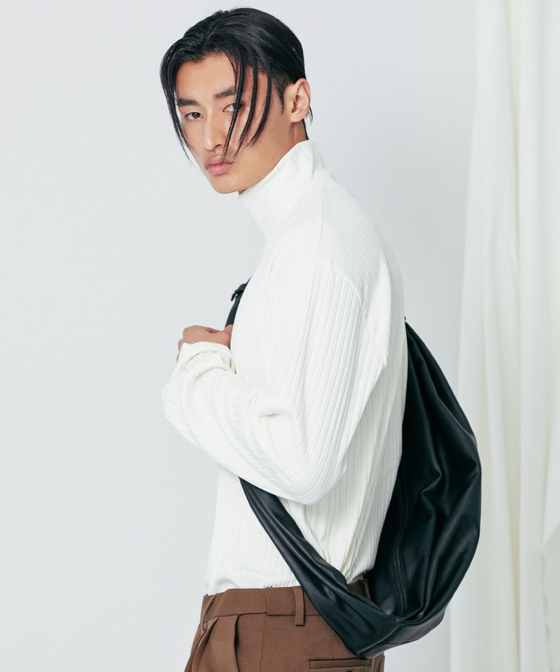 harris silky turtle neck long sleeve ivory