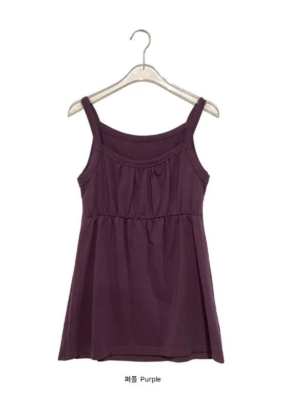 Elan Shirring Layered Strap Sleeveless