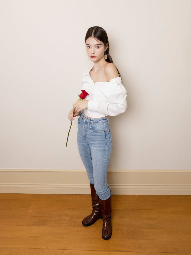 Ines shirts bustier (White)