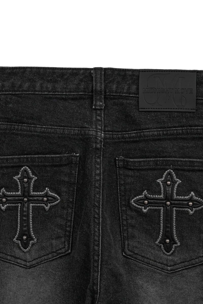 cross boots cut (black)