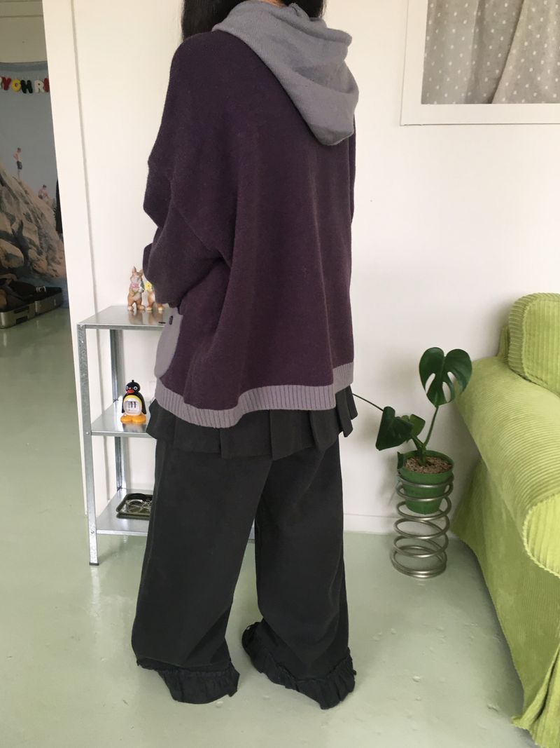 frill wrap skirt pants