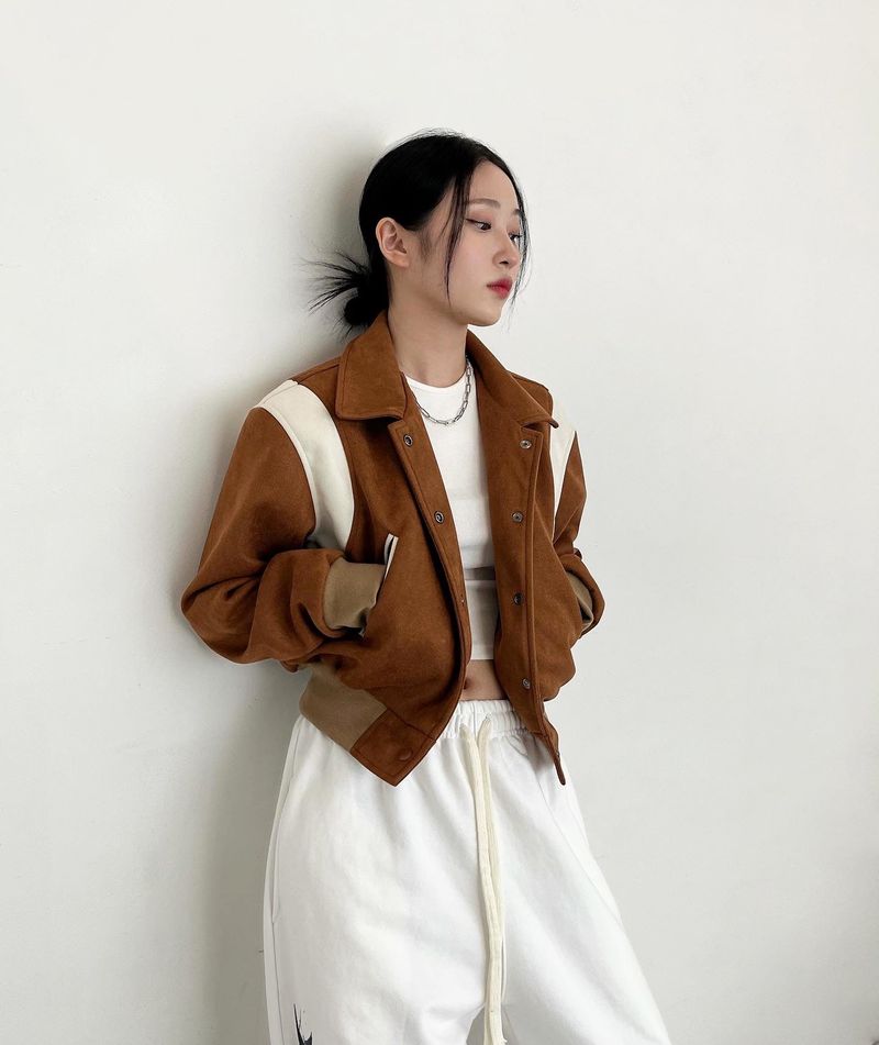 STACK LOGO VARSITY JACKET