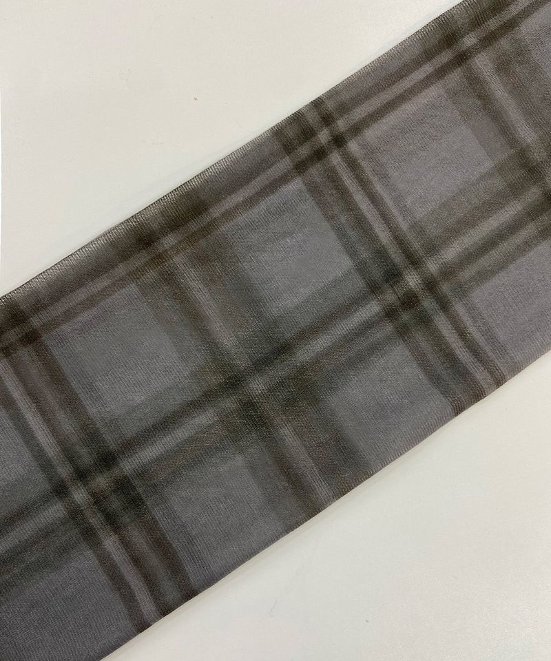 Plaid Check Stocking _ GREY