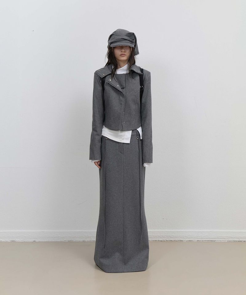 ojos（オホス）の「Layered Bolero Wool Jacket / Grey（Jackets/Outerwear）」