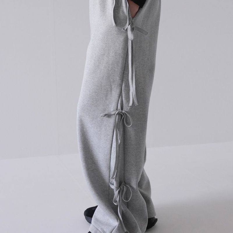 side ribbon sweat pants