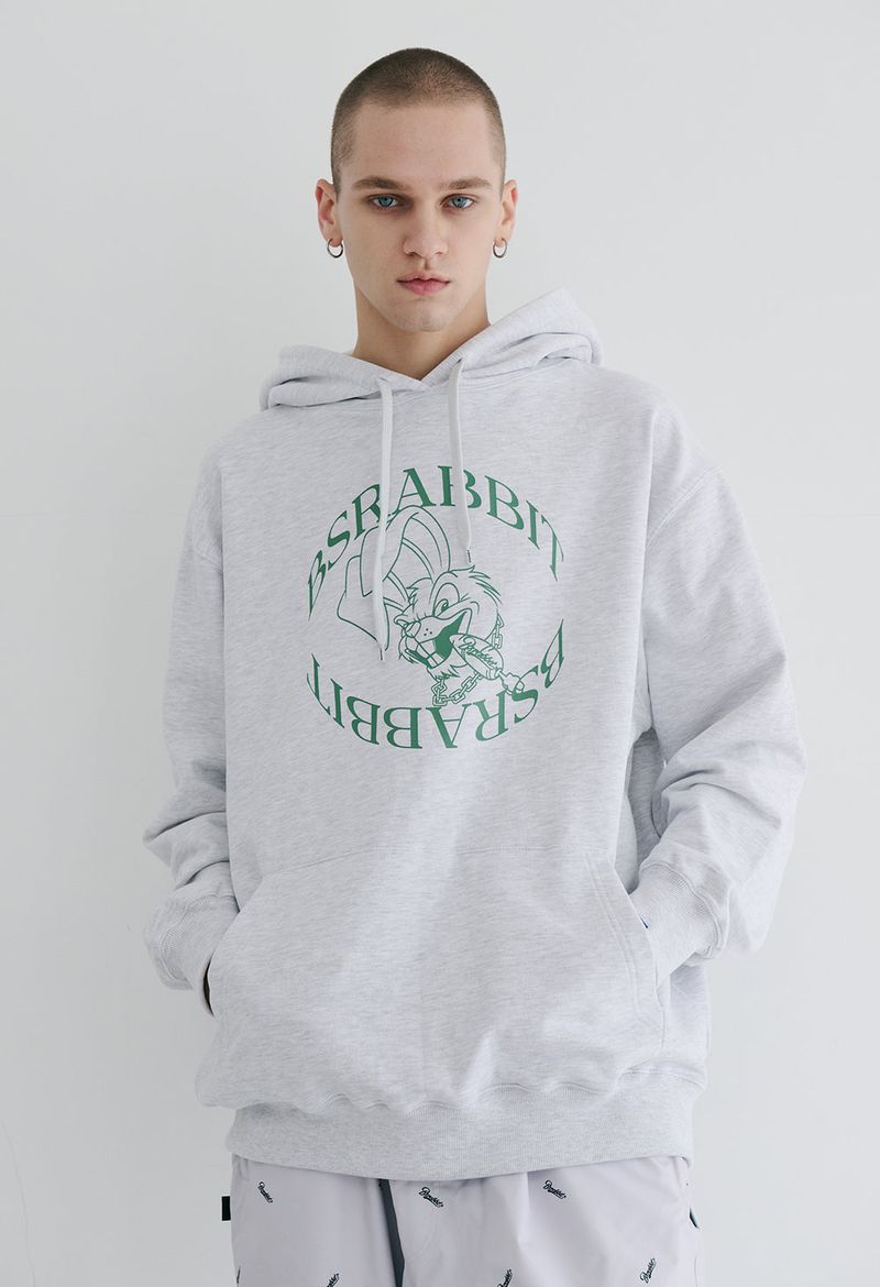 BSRABBIT(ビエスラビット)の「BSR2223FWPO061 BUNNY HOODIE HEATHER GREY(Tops)」