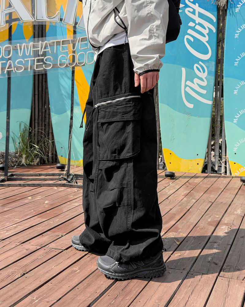 Zeka Zip Cargo Wide Pants