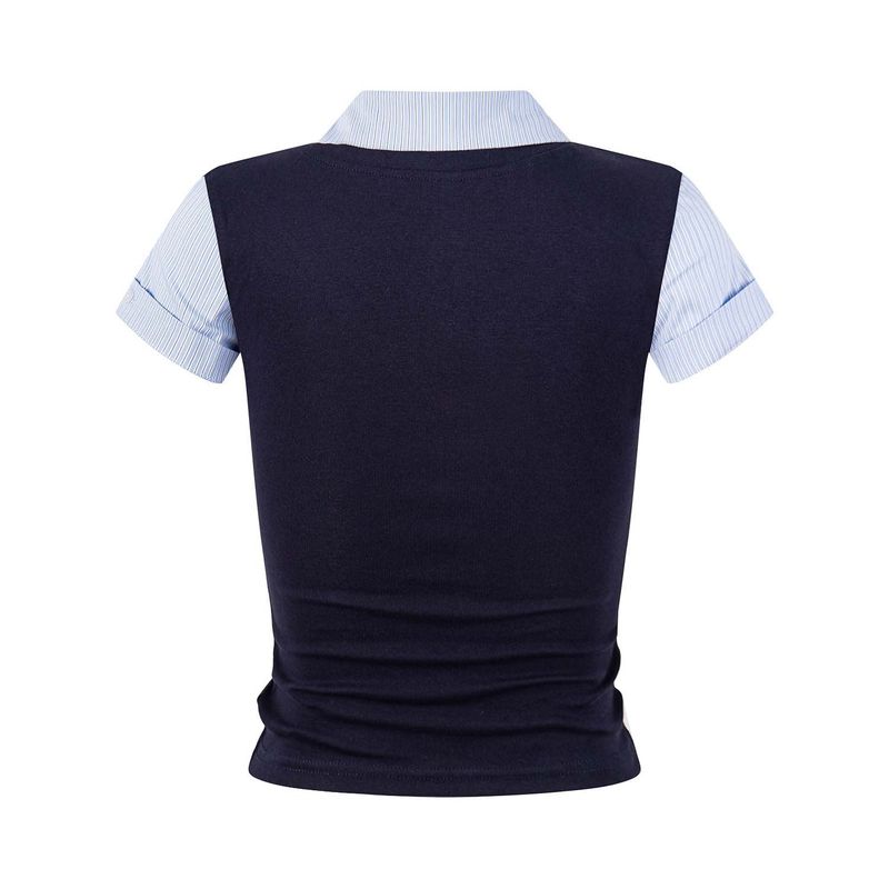 Miri Preppy Argyle Knit Tee