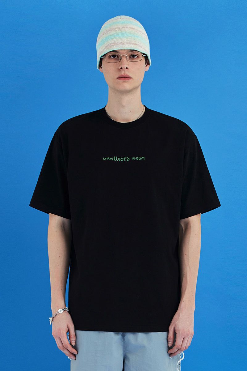 UNALLOYED(アナロイド)の「LOGO LEAF T SHIRT / BLACK(Tops)」