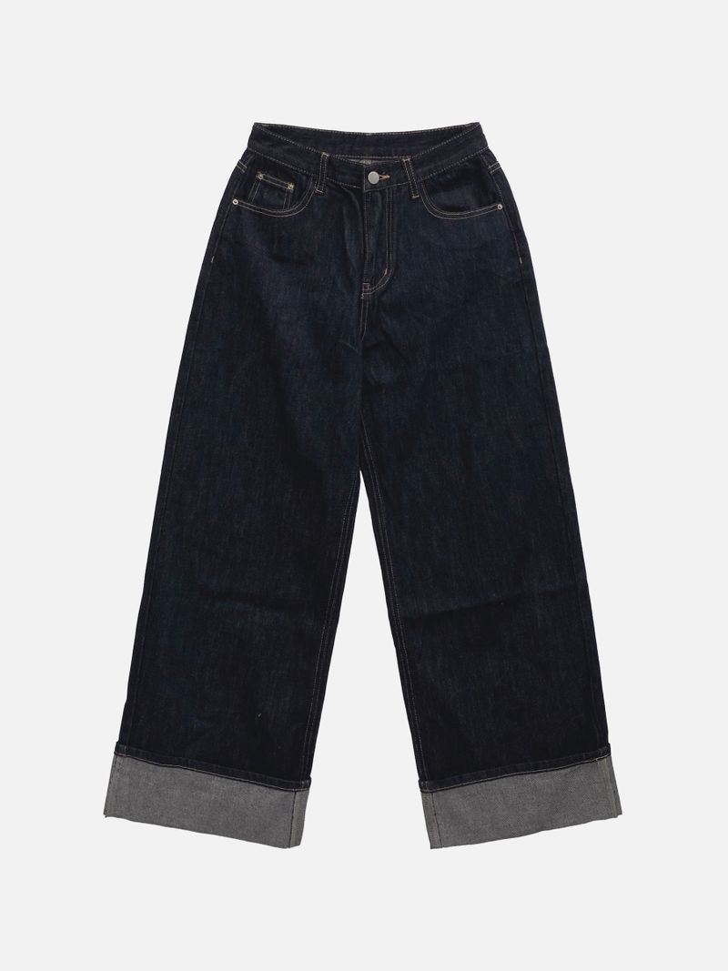 Bridge Roll-Up Raw Wide Pants (2c)