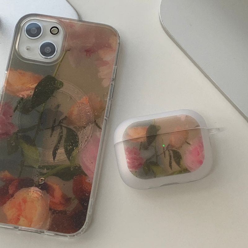Rose - Rain Flower AirPods Case_matt