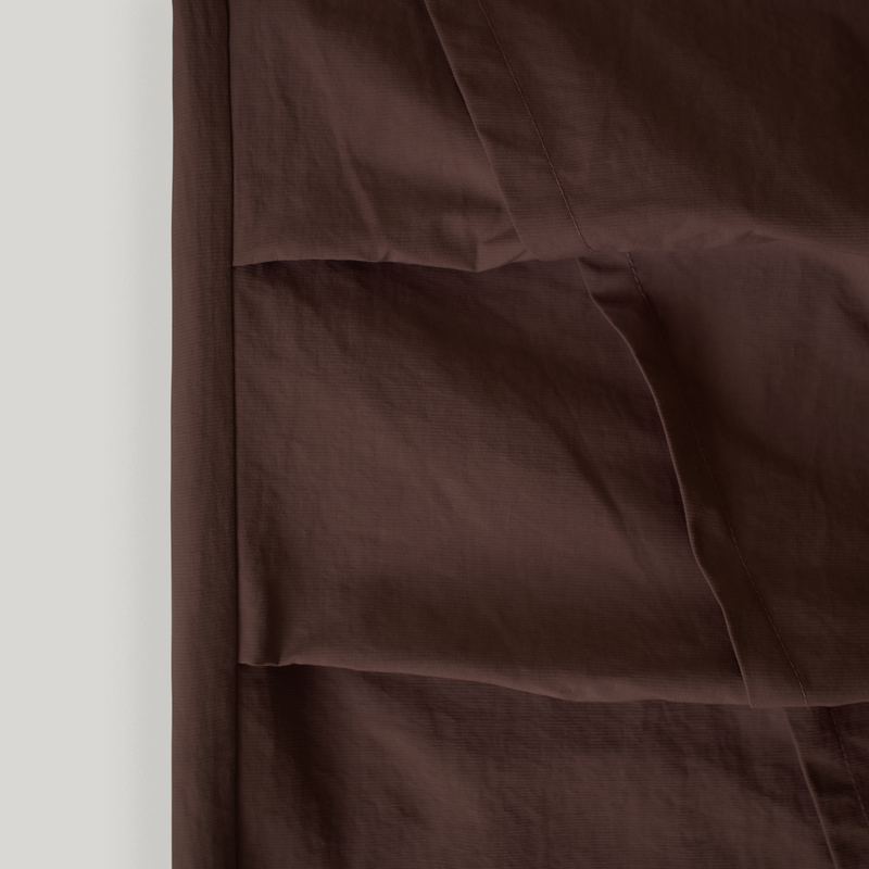 Brown Slit Nylon Pants