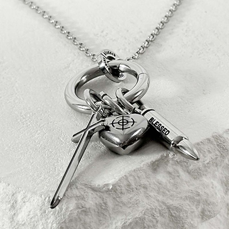 BLESSED BULLET（ブレスドブレット）の「ss-Multi P circle keyring necklace_silver（Accessories）」