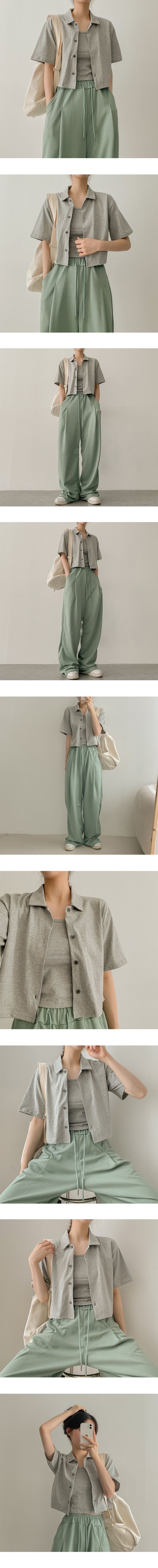Pintuck Wrinkle Line Banded Wide Pants