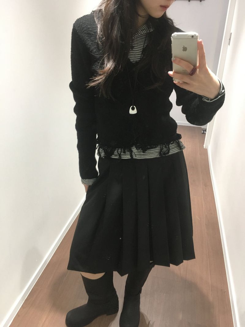 YWD PLEATS SKIRT + BELT (2color)