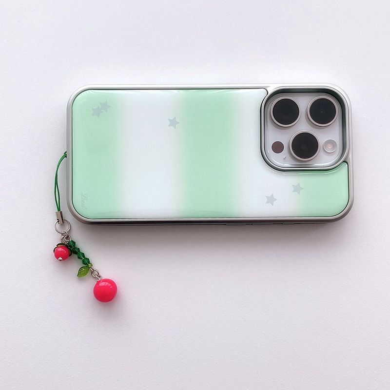 [MADE] STARRY SCOOP PHONE CASE - MELON (epoxy silver bumper)