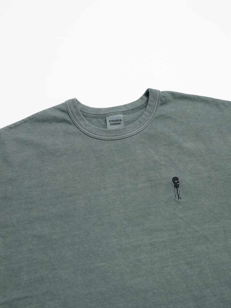 BALACLAVA TEE PIGMENT DYED - GREEN