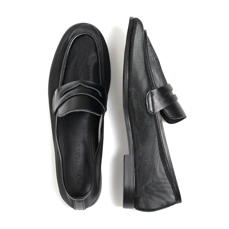 PENNYPLATE（ペニープレート）の「[MADE] PENNY PLATE メッシュローファー-BLACK（シューズ）」