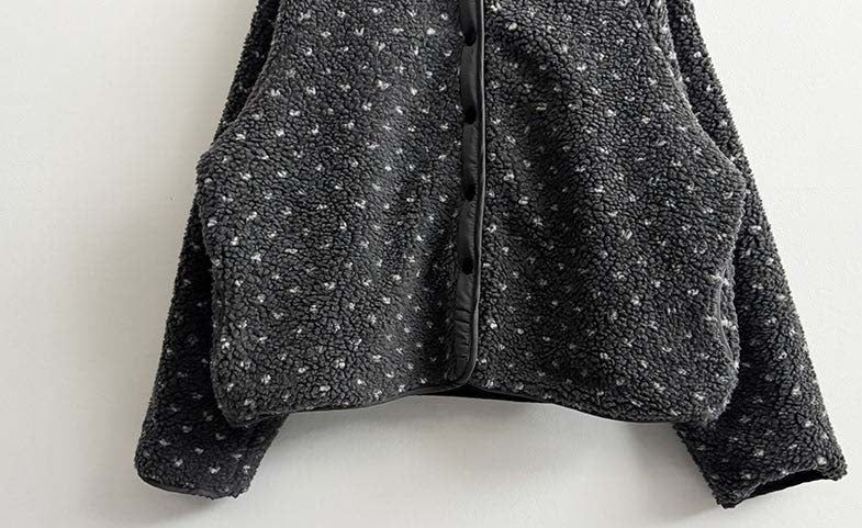 [Double-sided/Reversible*] PN Heart Pattern Fleece Hooded Jumper