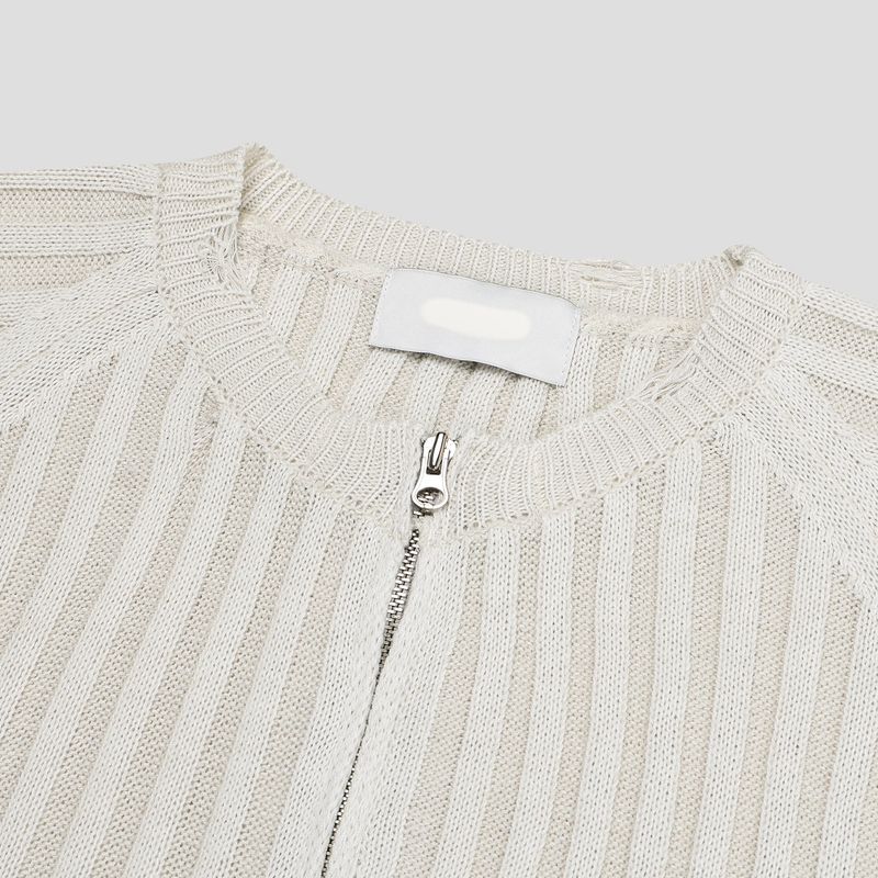 DL Ribbed Half Summer Zip-up 4C