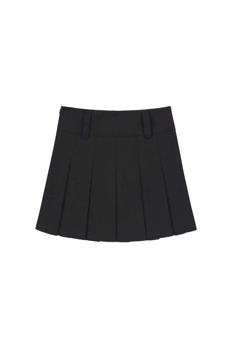 0 6 cross chain pleated skirt