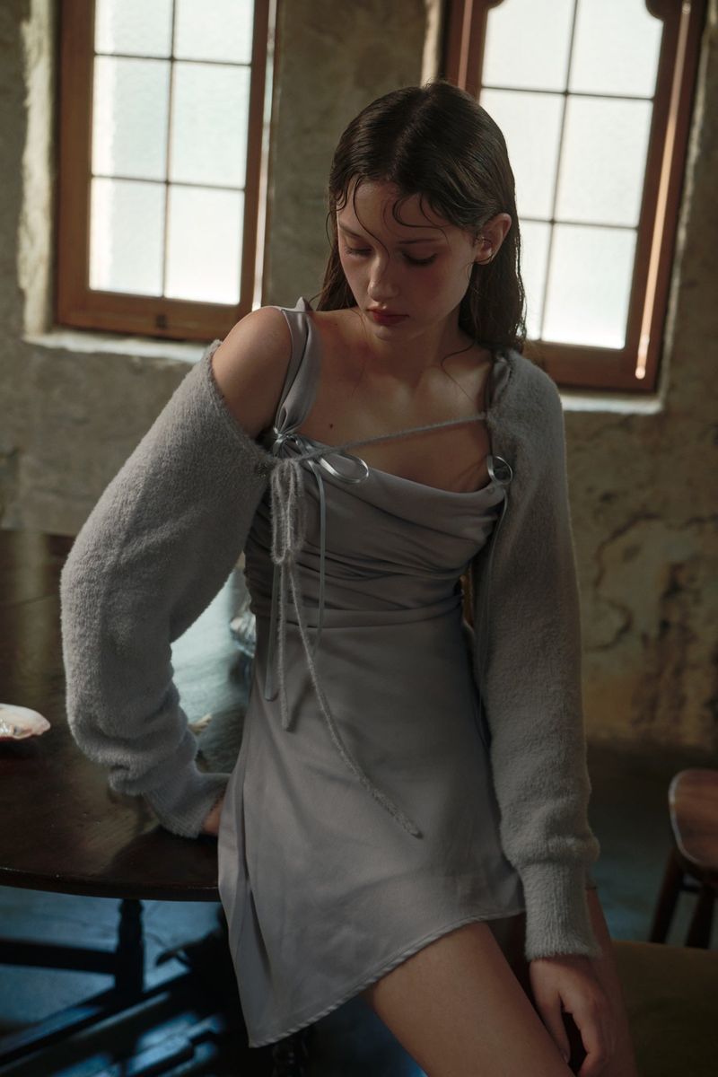 PAIN OR PLEASURE（ペインオアプレジャー）の「DEW COWL DRESS grey（Dresses）」